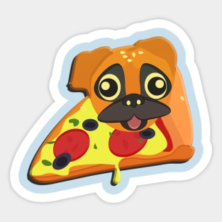 Pizza Pug Sticker